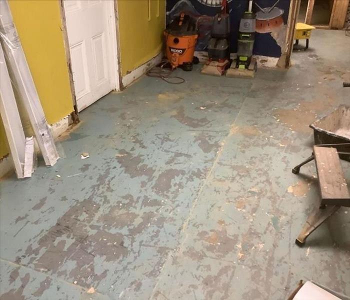 floor of business when water was removed