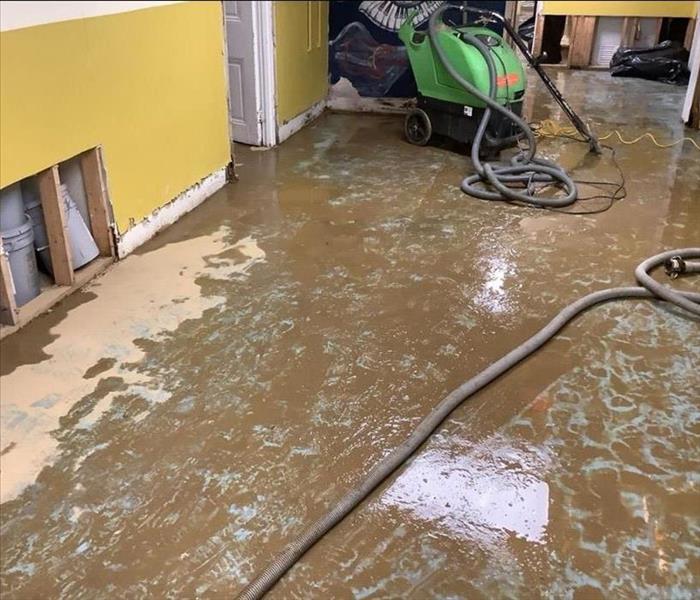 flooded floor of business
