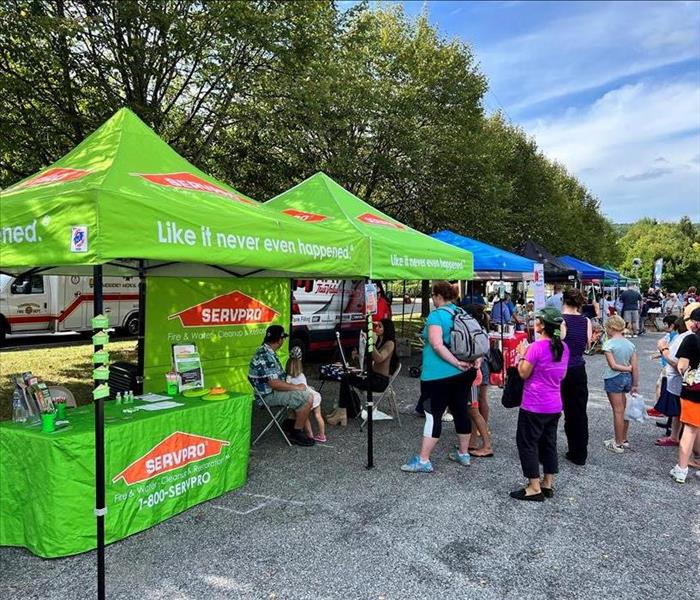 servpro tent with people